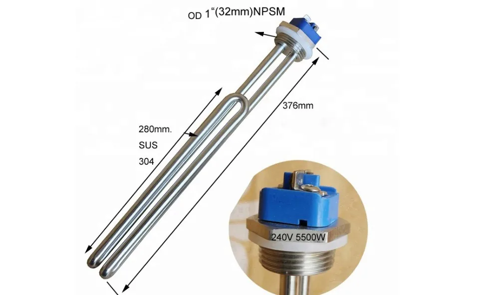 240v 4500w brew kettle heating element water immersion heater, View