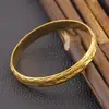 Brass Bangle 18K gold plated flower cut, lead & cadmium free 9mm Inner Diameter:Approx 65mm Length:Approx 8 Inch 1148430