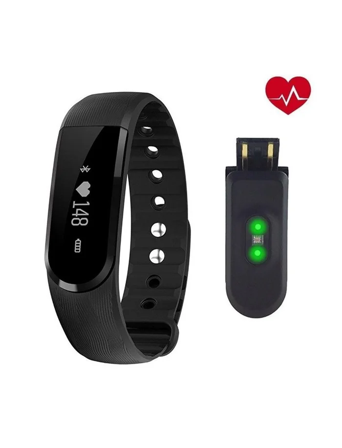TopYart Heart Rate Fitness Tracker ID101 Smart Bracelet BT 4.0 IP67 Waterproof OLED Touch Screen Smart Band Pedometer Sleep Monitor for iPhone Android Smartphone 