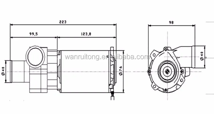 VIT  Water Circuit pump  67114365 with DC 12v or 24v  for IVE 43152 782500  500023450  504118296 4430000077 5006040167 factory