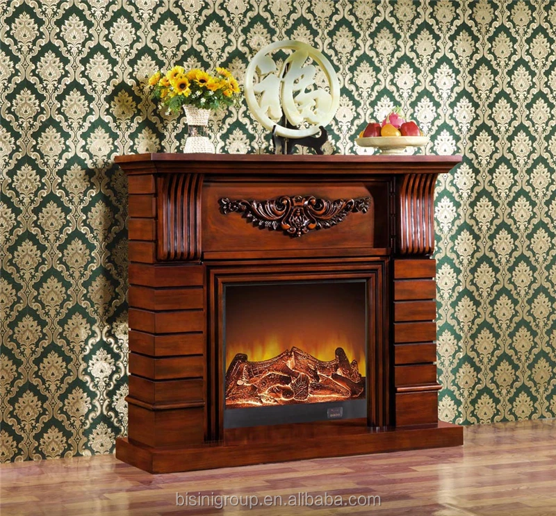 Decorative Led Embers Effect Corner Electric Fireplace With Mantel