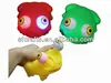 Squeeze lighting animal frog , sturfs, eyes pop out squeeze toysduck extruding eye with key ring