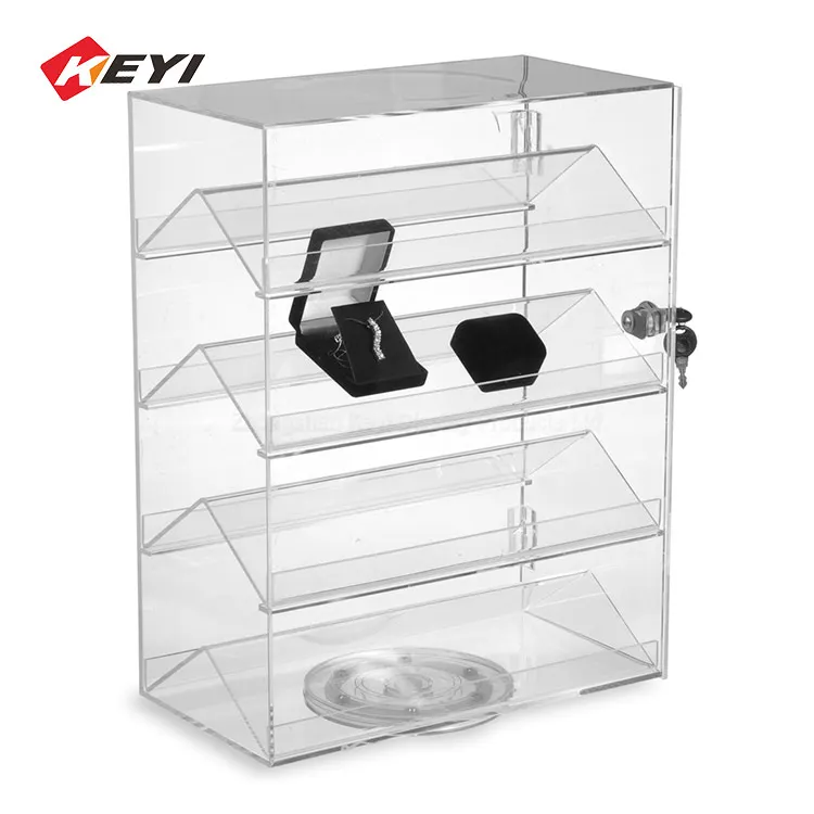 Custom Luxury Jewelry Store Acrylic Rotating Countertop Display