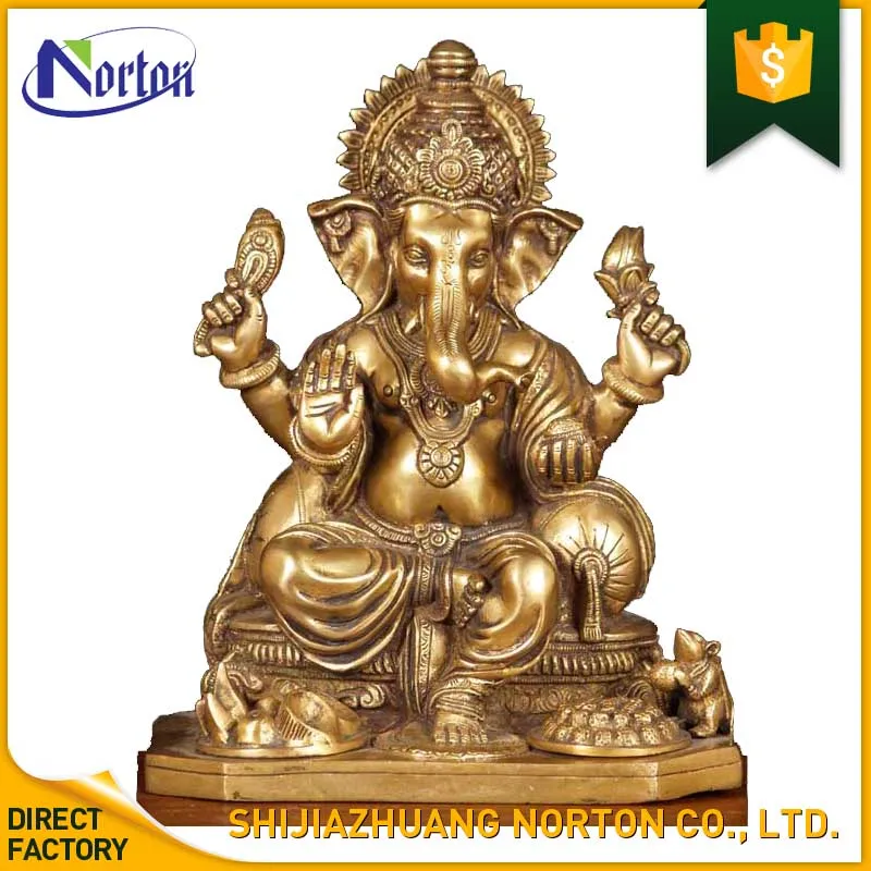 Hot Selling Fiberglass God Gandsha Statue Hindu Life Size Resin Ganesh Statue Decorative Ntfs