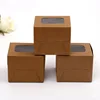 Custom recyclable brown kraft boxes for eat small kraft paper cookie boxes