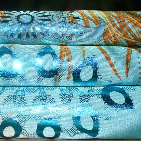 100 Polyester Stretch Satin Hot Stamping Foil Fabric Buy Satin Hot