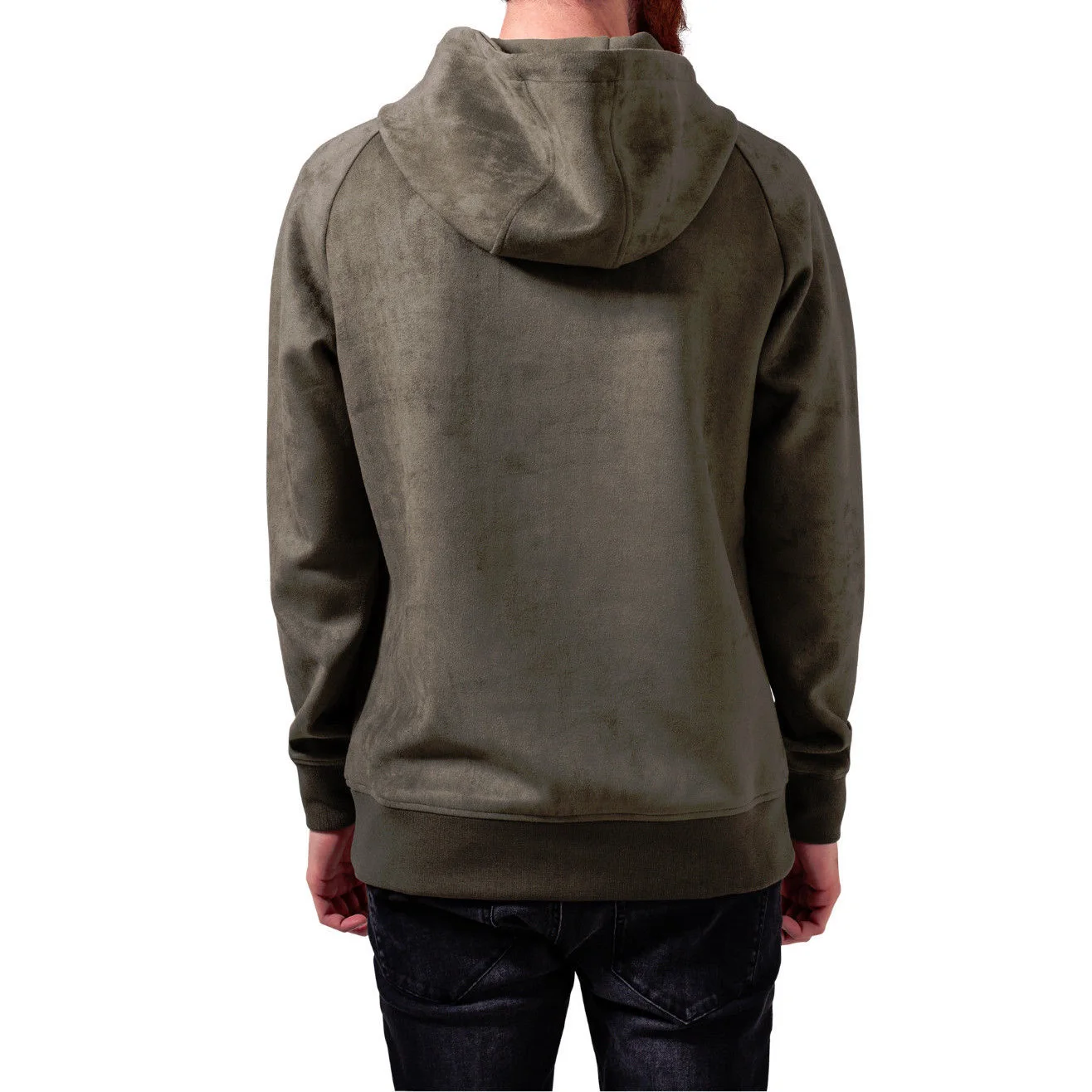 Wholesale New Design Long Sleeve Men's Pullover Leather Velour Velvet