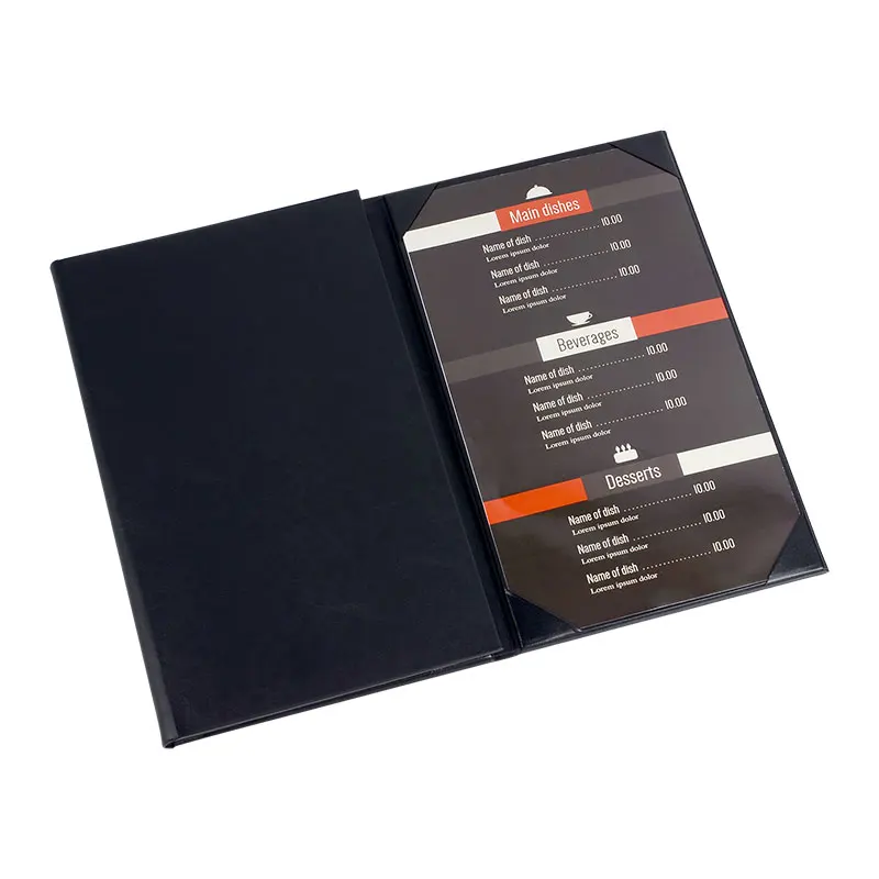 Restaurant Supplies Menu Cover Custom Leather Trifold Menu Folder Buy