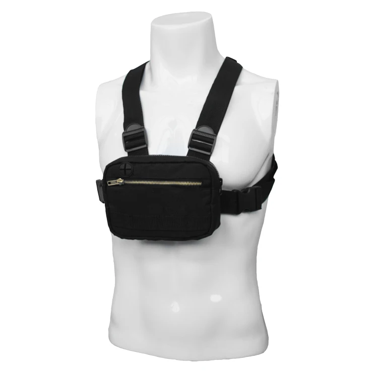 Heavy Duty Polyester Men Running Sports Chest Pack With Adjustable