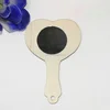 Heart shape wood handle mirror