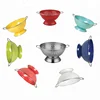 color stainless steel powder coat strainer silver basket stand display colander