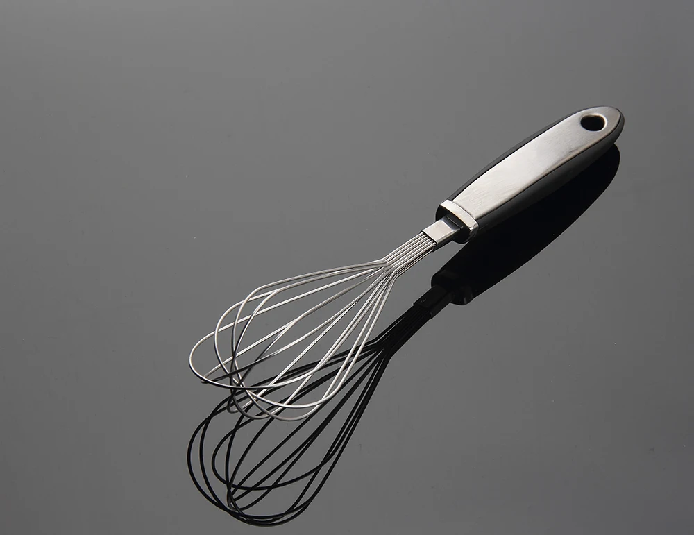 Healthy Stainless Steel Colorful Silicone Flat Whisk