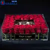 custom clear acrylic plexiglass rectangular wedding chocolate storage rose flower box