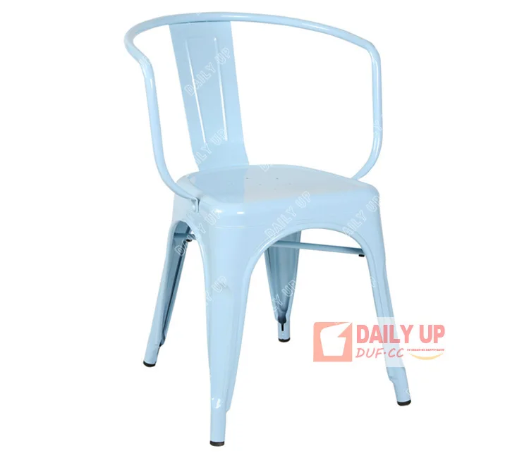 Stacking Industrial Vintage Metal Printed Chair Rose Gold Toli Style Chair White Modern Metal Kitchen Restaurant Chair Wholesale