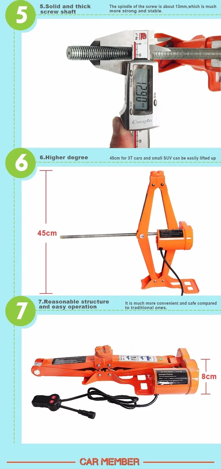 3t Electric Car Jack Impact Wrench Kit 12v Car Electric Wrench And Jack