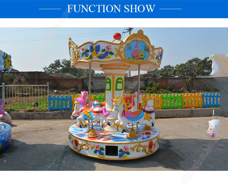 Luxury 6 Seats Mini Carousel Ride - Best Selling Merry Go Around