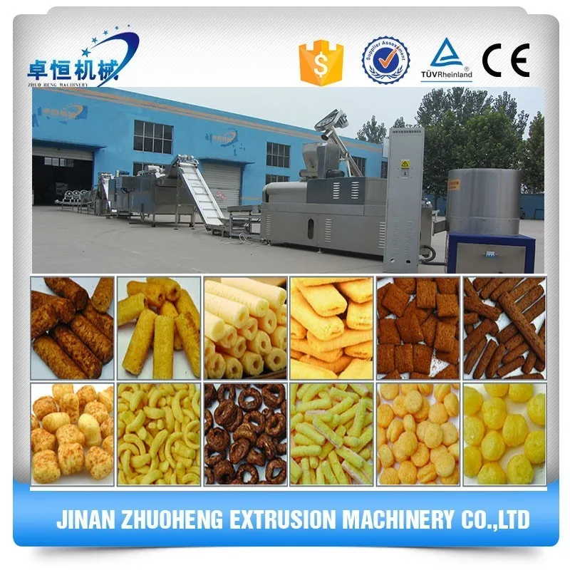 Automatic Puff Snack Food Processing Line Puffed Snacks Machine From