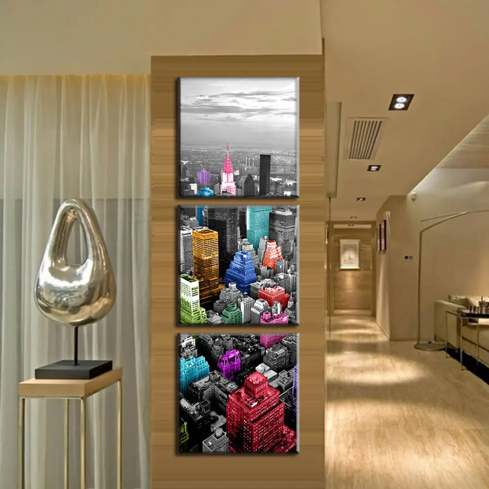 3 Pcs/Set Vertical Art abstrait décoration peinture