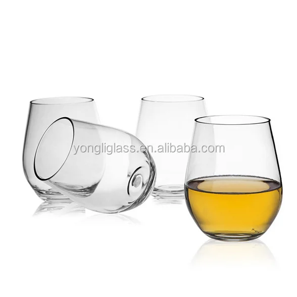 500ml Stemless wine glass ,egg shape wine glass