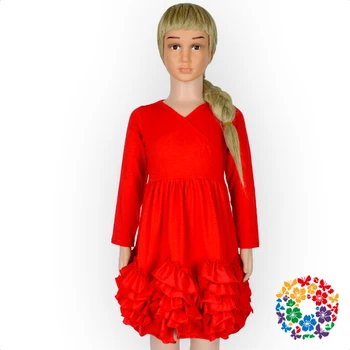 Boutique Bayi Perempuan Merah Warna Knit Cotton Party Dress Anak Rok Desain Gaun Pakaian Pesta Anak Anak Untuk Anak Perempuan Buy Gaun Pesta Bayi