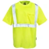 Hi Vis Crew neck Pocket T Shirt Wholesale China Workwear Shirt Hi-visibility Safty Reflective Short Sleeve T Shirts
