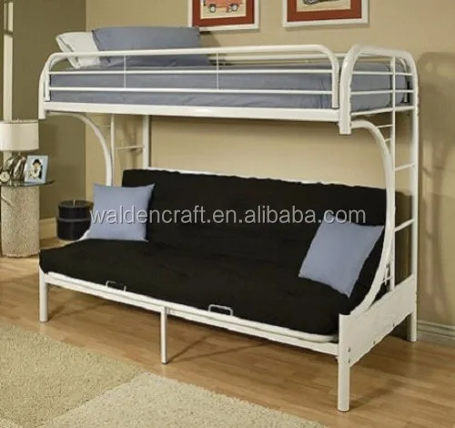 white metal bunk beds twin over full