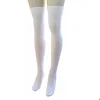 GSWT-08 GS custom white 100% cotton sexcy young girl long length thigh high socks women