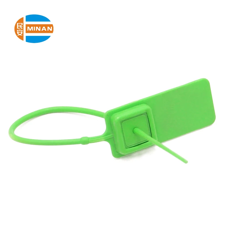 MA - PS 6032Airline security tamper proof Adjustable length PP plastic seals with logo and number for luggage