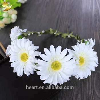 white flower headdress