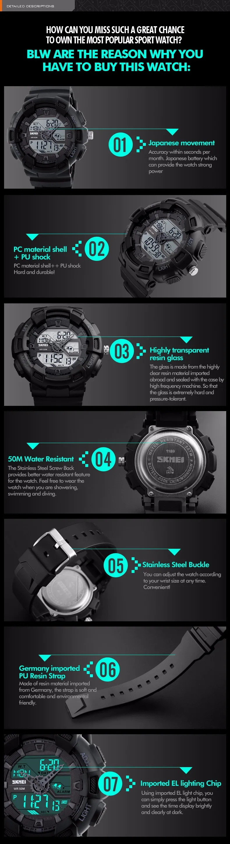 SKMEI 1189 best selling products design your own watches water resistant mens dual time zone watches