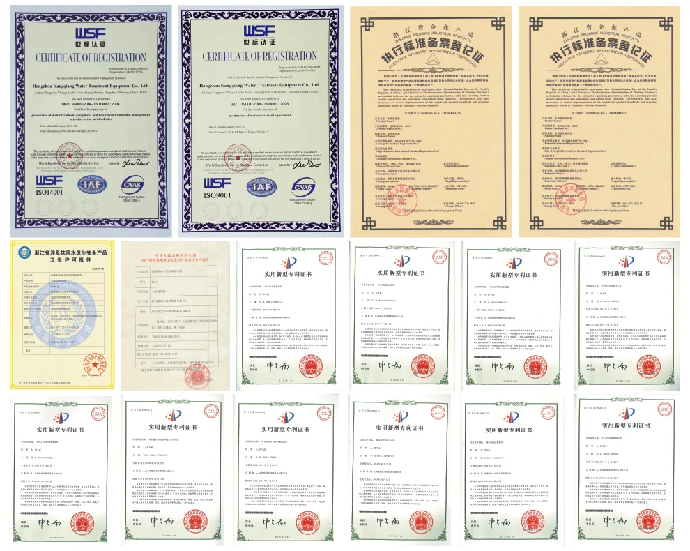 certrification of water treatment equipment