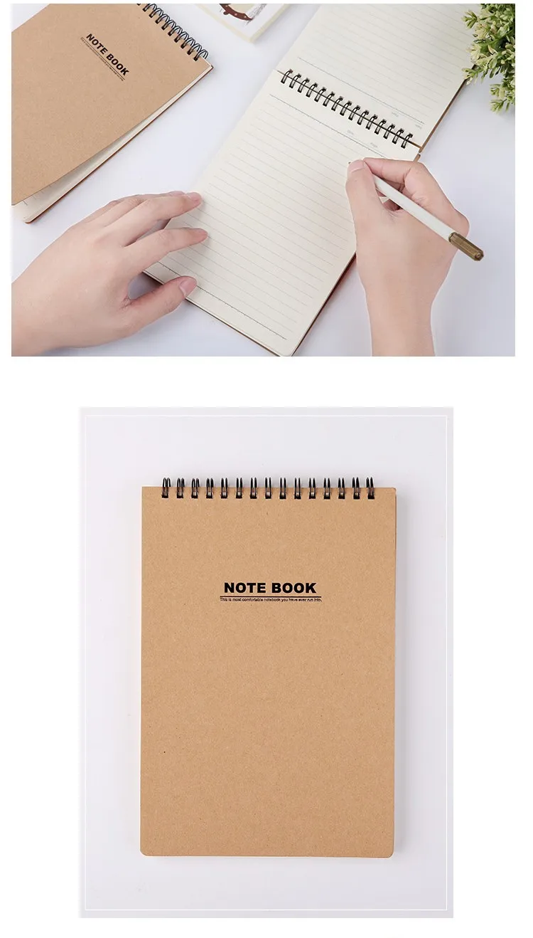 Wholesale Cheap Kraft Hardcover Notebook B5 Spiral Hardcover Notebook