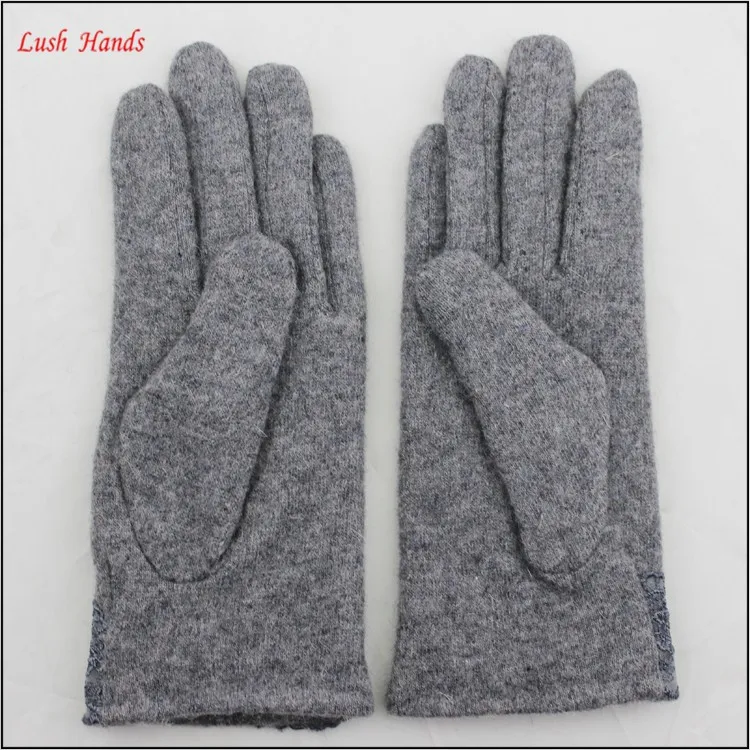 Cheap sexy wholesale wool grey dress gloves with lace and belt for women and Girls
