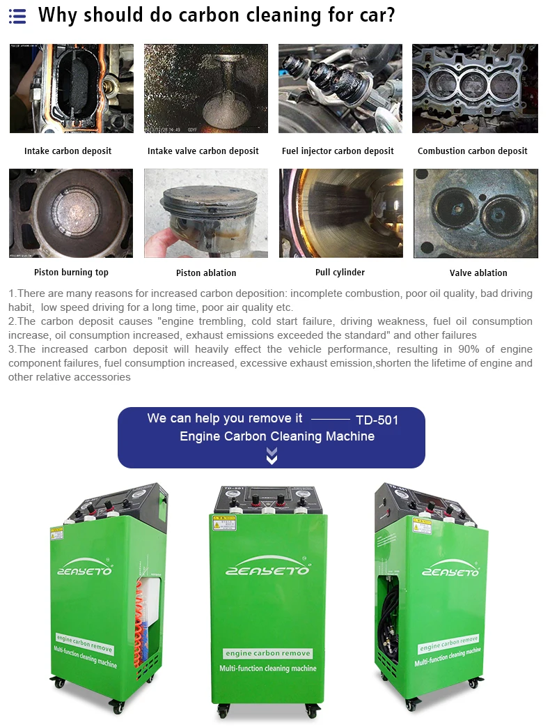 Car Carbon Decarbon For Auto Catalytic Converter Carbon Clean Machine