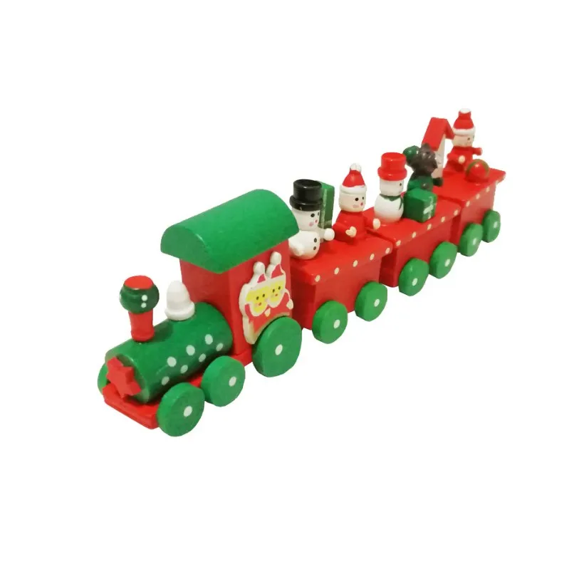 New Wooden Small Christmas Train Set Toy Creative Wood Gift Toys For ...