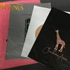 custom logo matte grey black pink plastic apparel shipping bags for clothing