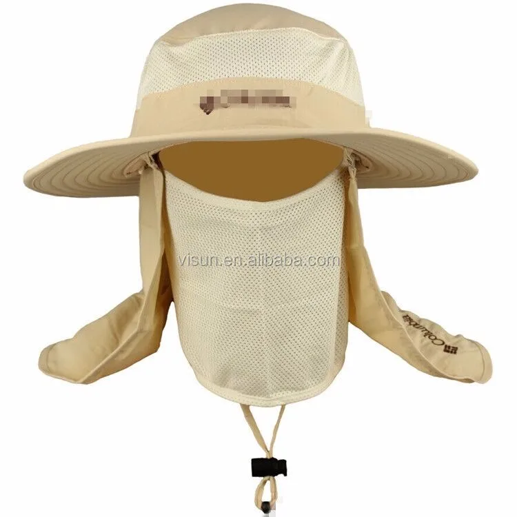 columbia waterproof fishing hat with mosquito and sun protection