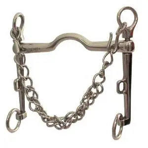 Coronet Curb Low Port Swivel Weymouth Horse Bit with 6-Inch Cheek, 5 1/2-Inch