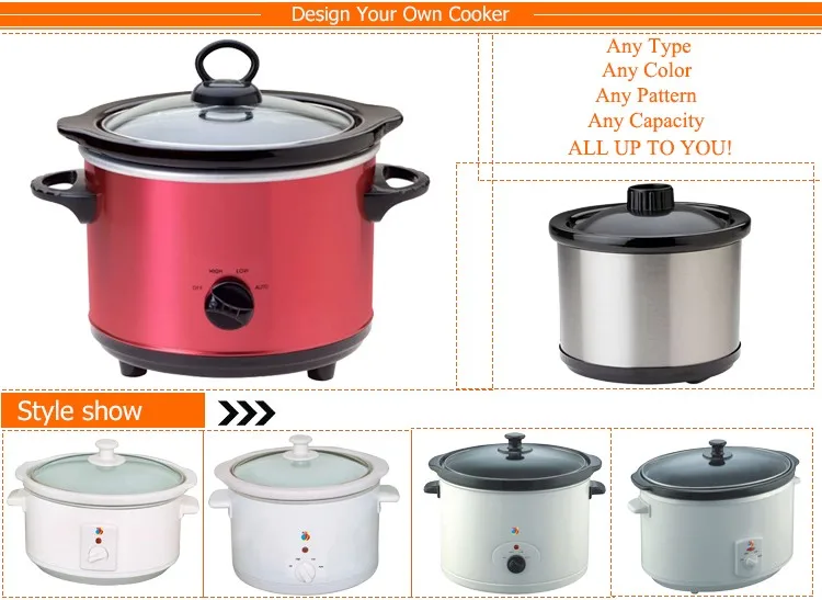 3.5qt 4.5qt 6.5qt Mini National Chinese Cheap Electric Slow Cooker