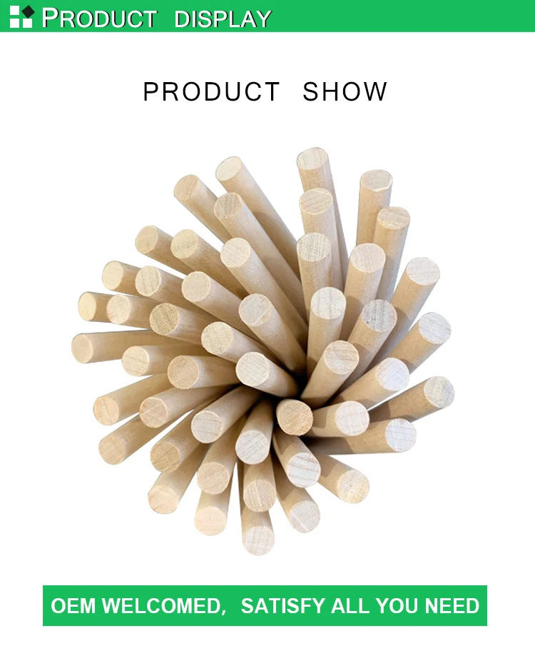Food Grade White Birch Hot Sale Cheap Custom  Wood Round Bar  Sticks