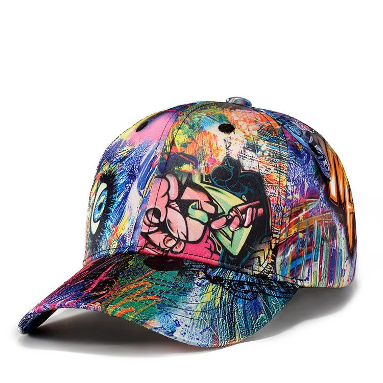 multi colored baseball caps