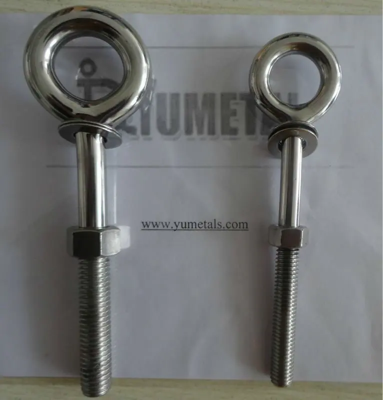Stainless Steel Eye Bolt With Nut And Washer Buy Eye Bolt With Nut And Washer,Double Eye Bolts