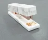 Office desktop stationery set, stapler and tape dispenser in marble print colour