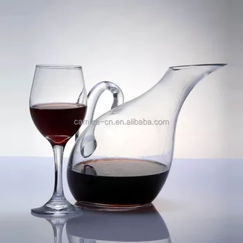 Swan Shape Wine Gl Decanter With Handle View Swan Shape Wine Gl Decanter With Handle