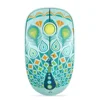 V8 2.4G Stylish Silent Hand Drawn Art Wireless Mouse With Cherry Roller