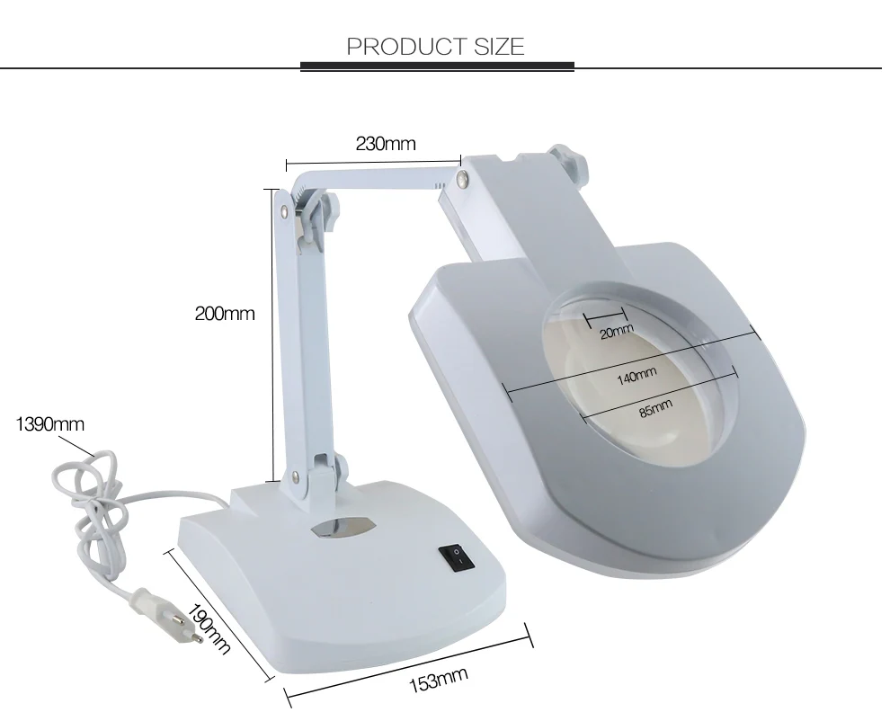 BEST-8611BL High Quality Factory Direct Repair Tool Table Magnifying Glass With Light Stand Magnifier