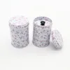 double cover Home Kitchen Storage Containers Colorful Tins Round Tea Tins Set