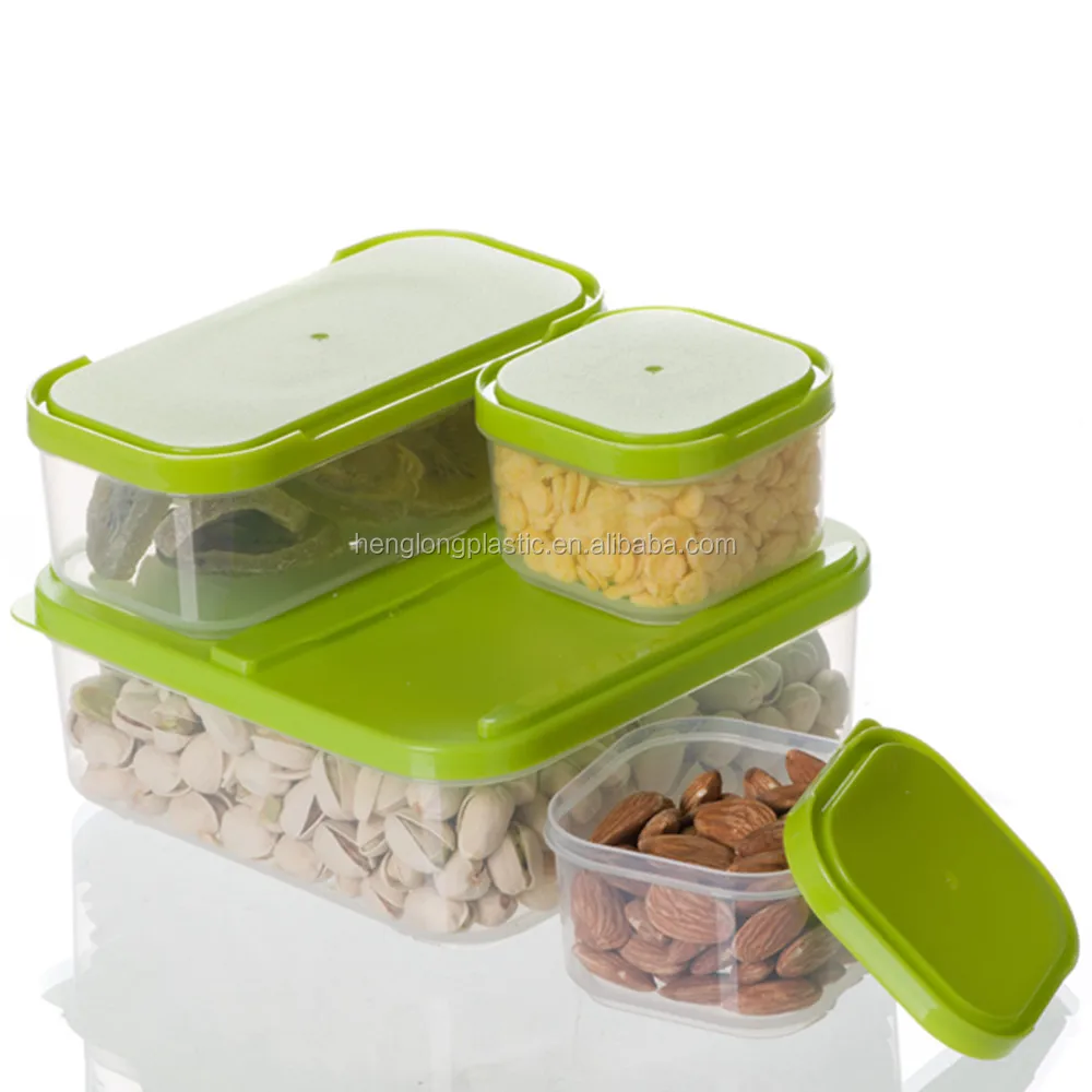 Stackable 5 In 1 Plastic Snack Food Storage Containers Set Tiffin Box