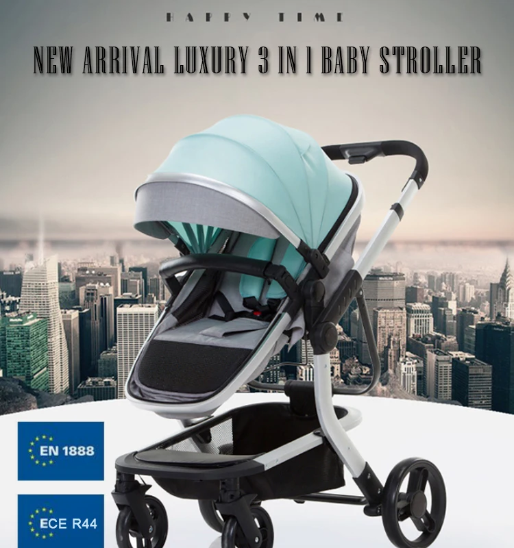En 1888 Approved Luxury High Landscape Baby Stroller 3 In 1 With Car Seat Buy Baby Stroller