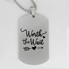 Worth The Wait Newest Design Custom Design Stainless Steel Necklace Gift For Family N4161
